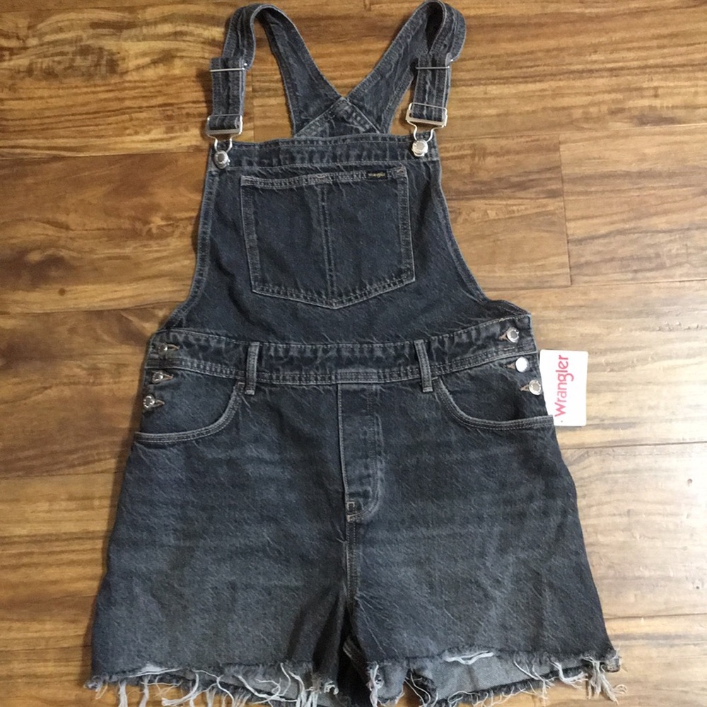Wrangler Black Denim Shortalls